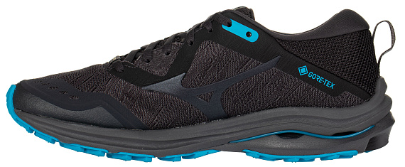 Кроссовки женские Mizuno Wave Rider GTX т.сер/т.сер/гол - Фото 5 большая