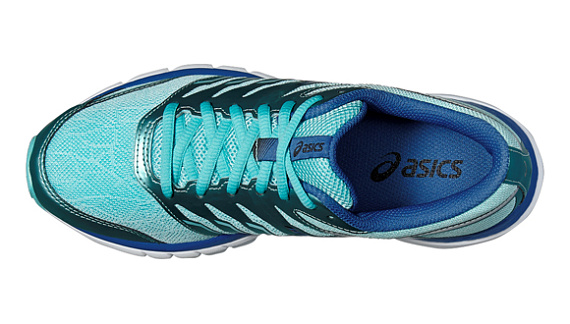 Кроссовки женские ASICS GEL-ZARACA 4 БИРЮЗОВЫЙ/СЕРОВАТО-СИНИЙ/ЧЕРНЫЙ - Фото 3 большая