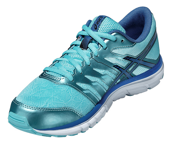 Кроссовки женские ASICS GEL-ZARACA 4 БИРЮЗОВЫЙ/СЕРОВАТО-СИНИЙ/ЧЕРНЫЙ - Фото 5 большая