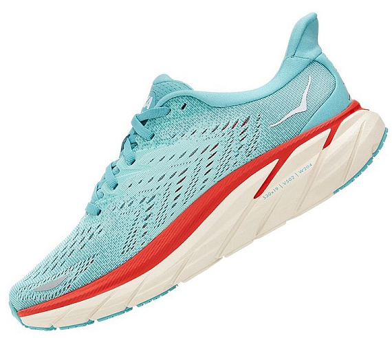 Кроссовки женские Hoka Clifton 8 Aquarelle/Cantaloupe - Фото 2 большая