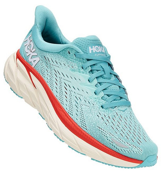 Кроссовки женские Hoka Clifton 8 Aquarelle/Cantaloupe - Фото 3 большая