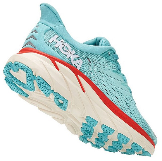 Кроссовки женские Hoka Clifton 8 Aquarelle/Cantaloupe - Фото 4 большая