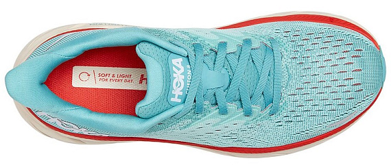 Кроссовки женские Hoka Clifton 8 Aquarelle/Cantaloupe - Фото 5 большая