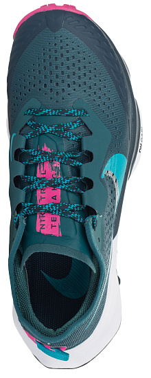 Кроссовки женские Nike Air Zoom Terra Kiger 7 Dark Teal Green/Armory Navy/Pink Glow/Turquoise Blue - Фото 2 большая
