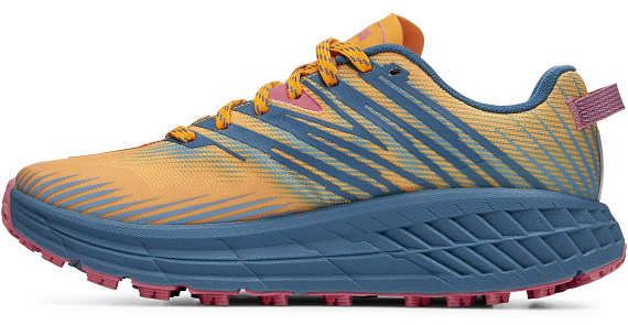 Кроссовки женские Hoka Speedgoat 4 Saffron/Provincial Blue - Фото 3 большая