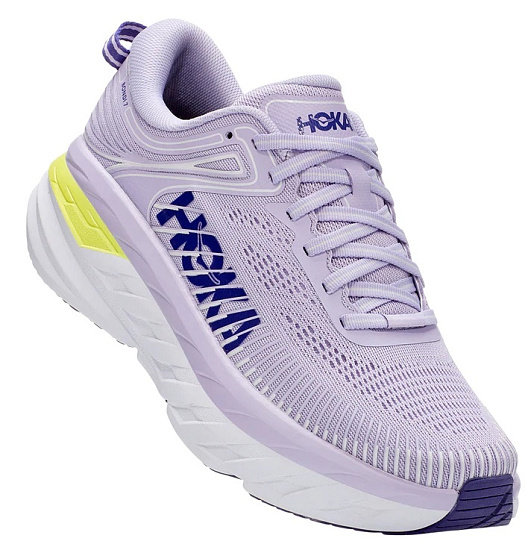 Кроссовки женские Hoka Bondi 7 Purple Heather/Clematis Blue - Фото 6 большая