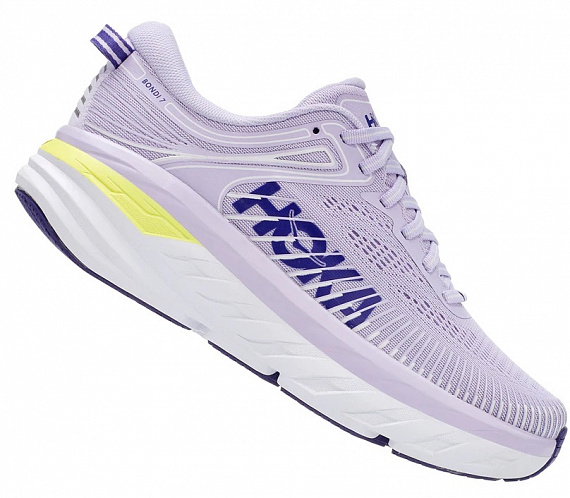 Кроссовки женские Hoka Bondi 7 Purple Heather/Clematis Blue - Фото 1 большая