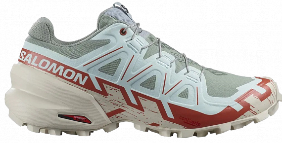 Кроссовки женские Salomon Speedcross 6 Lily/Rainy Day/Bleaaq - Фото 1 большая