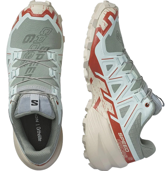 Кроссовки женские Salomon Speedcross 6 Lily/Rainy Day/Bleaaq - Фото 5 большая