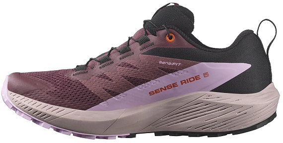 Кроссовки женские Salomon Sense Ride 5 Gtx Catawba Grape/Orchid Bouquet/Cherry Tomato - Фото 5 большая