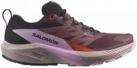 Кроссовки женские Salomon Sense Ride 5 Gtx Catawba Grape/Orchid Bouquet/Cherry Tomato - Фото 1 большая