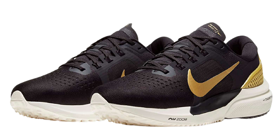 Кроссовки женские Nike Air Zoom Vomero 15 Oil Grey/Ivory/Platinum Tint/Metallic Gold - Фото 4 большая