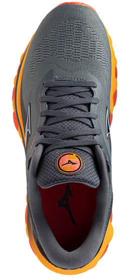 Кроссовки женские Mizuno Wave Sky 7 Turbulence/White/Carrot Curl - Фото 3 большая