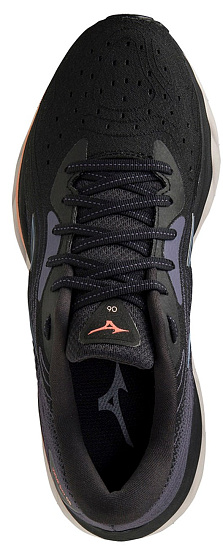 Кроссовки женские Mizuno Wave Sky 6 Orange/Black - Фото 3 большая