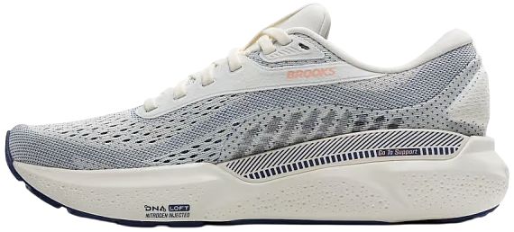 Кроссовки женские Brooks Adrenaline Gts 24 Grey/Blue Ribbon/Peach - Фото 4 большая