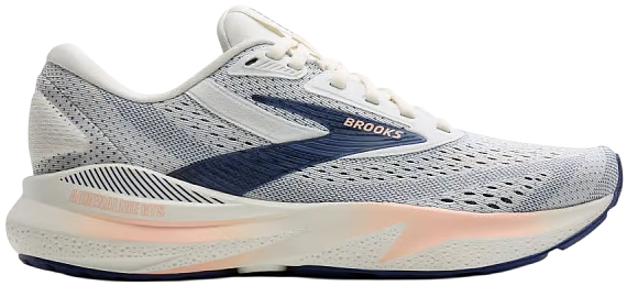 Кроссовки женские Brooks Adrenaline Gts 24 Grey/Blue Ribbon/Peach - Фото 1 большая