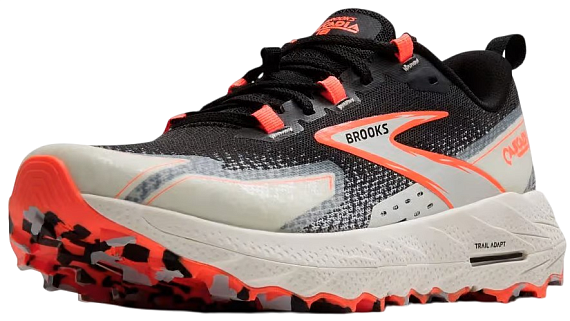 Кроссовки женские Brooks Cascadia 18 Black/Blue Wash/ Flame - Фото 2 большая