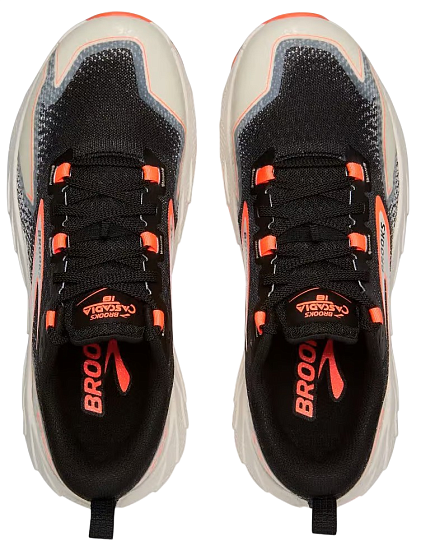 Кроссовки женские Brooks Cascadia 18 Black/Blue Wash/ Flame - Фото 4 большая