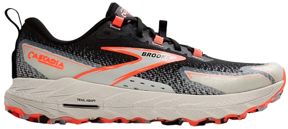 Кроссовки женские Brooks Cascadia 18 Black/Blue Wash/ Flame - Фото 1 большая