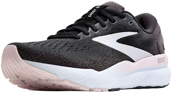 Кроссовки женские Brooks Ghost 16 Black/White/Orchid Ice - Фото 3 большая
