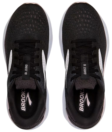 Кроссовки женские Brooks Ghost 16 Black/White/Orchid Ice - Фото 4 большая