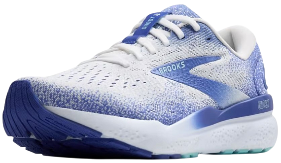 Кроссовки женские Brooks Ghost 16 White/Amparo Blue/Limpet Shell - Фото 2 большая