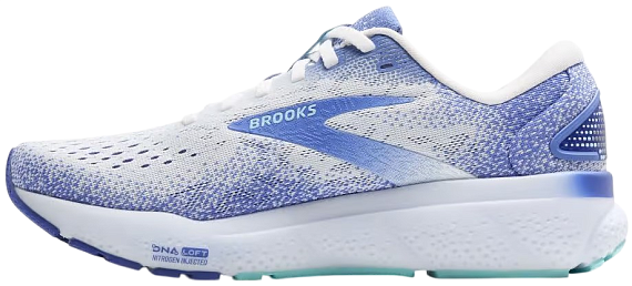 Кроссовки женские Brooks Ghost 16 White/Amparo Blue/Limpet Shell - Фото 5 большая