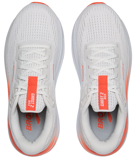 Кроссовки женские Brooks Ghost Max 2 White/Hot Coral - Фото 5 большая