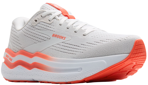 Кроссовки женские Brooks Ghost Max 2 White/Hot Coral - Фото 6 большая