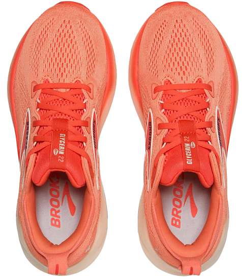 Кроссовки женские Brooks Glycerin 22 Desert Flower/Hot Coral/Milk - Фото 2 большая