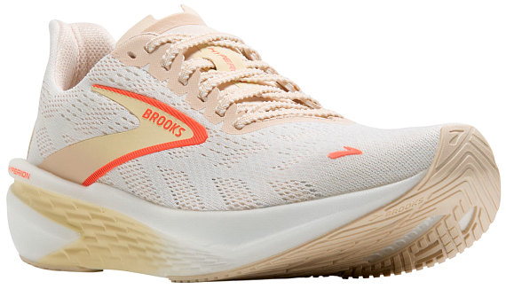 Кроссовки женские Brooks Hyperion 2 White/Peach/Coral - Фото 6 большая