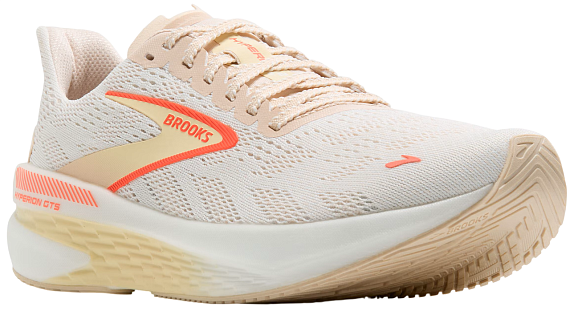 Кроссовки женские Brooks Hyperion Gts 2 White/Peach/Coral - Фото 6 большая
