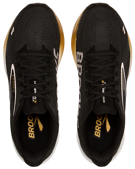 Кроссовки женские Brooks Hyperion Max 2 Black/Gold/Pink - Фото 5 большая