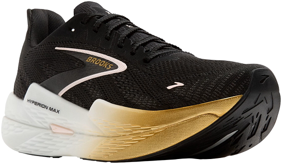 Кроссовки женские Brooks Hyperion Max 2 Black/Gold/Pink - Фото 6 большая