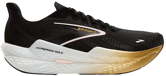 Кроссовки женские Brooks Hyperion Max 2 Black/Gold/Pink - Фото 1 большая