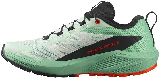 Кроссовки женские Salomon Sense Ride 5 Bay/Black/Cherry Tomato - Фото 4 большая