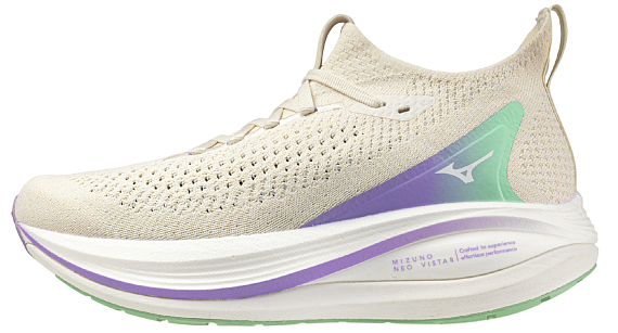 Кроссовки женские Mizuno Neo Vista 2 Pristine/White/Healing Opal - Фото 2 большая