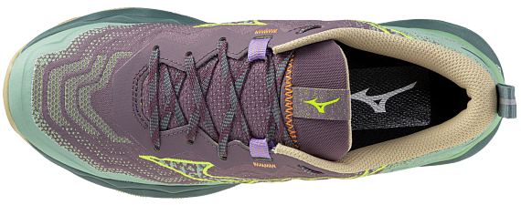 Кроссовки женские Mizuno Wave Daichi 9 Granite Green/Fortune Yellow/Pale Khaki - Фото 5 большая