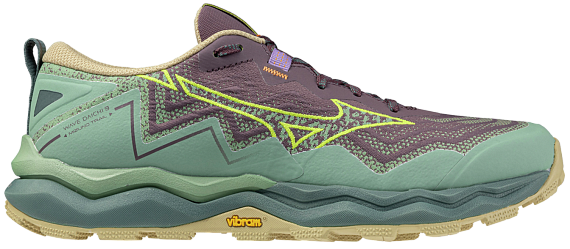Кроссовки женские Mizuno Wave Daichi 9 Granite Green/Fortune Yellow/Pale Khaki - Фото 1 большая