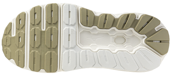 Кроссовки женские Mizuno Wave Horizon 9 Snow White/White/Elm - Фото 3 большая