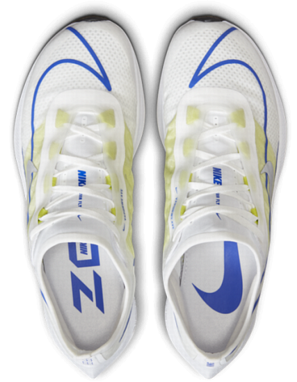 Кроссовки женские Nike Zoom Fly 3 White/Racer Blue/Cyber/Metallic Silver - Фото 4 большая