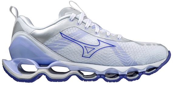 Кроссовки женские Mizuno Wave Prophecy X бел/фиолет/сереб - Фото 2 большая