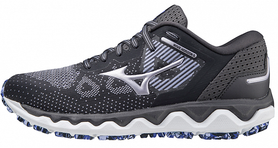 Кроссовки женские Mizuno Wave Horizon 5 т.сер/сереб/фиолет - Фото 1 большая