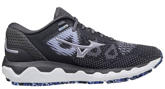 Кроссовки женские Mizuno Wave Horizon 5 т.сер/сереб/фиолет - Фото 2 большая