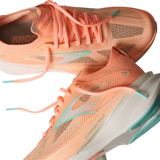 Кроссовки женские Brooks Hyperion Max 3 Coral/Yucca/Coconut - Фото 7 большая