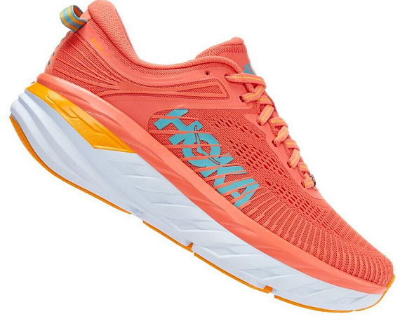 Кроссовки женские Hoka Bondi 7 Camellia/Coastal Shade - Фото 2 большая