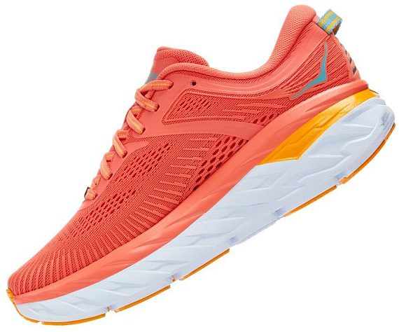 Кроссовки женские Hoka Bondi 7 Camellia/Coastal Shade - Фото 4 большая