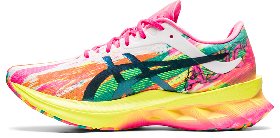 Кроссовки женские ASICS Novablast Hot Pink/Sour Yuzu - Фото 4 большая