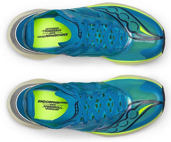 Кроссовки женские Saucony Endorphin Elite Viziblue/Citron - Фото 4 большая