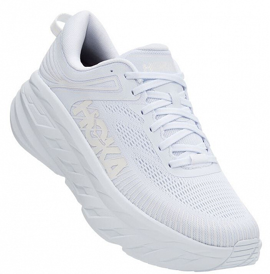 Кроссовки женские Hoka Bondi 7 White/White - Фото 1 большая